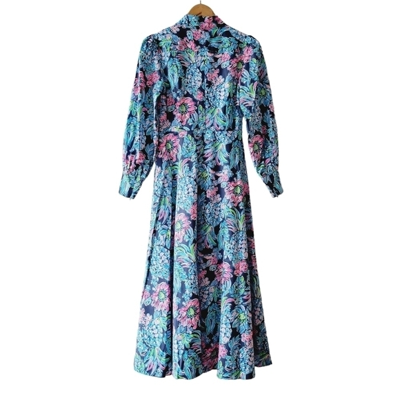 Lilly Pulitzer Mira Shirt Dress in High Tide Navy - Picture 3 of 15